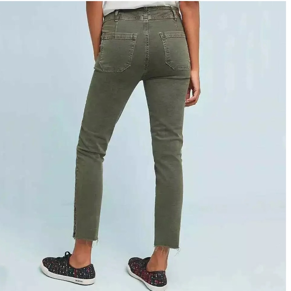 PAIGE Hoxton High Rise Ankle Utility Jeans, Frey rough hem, Vintage Forest Night